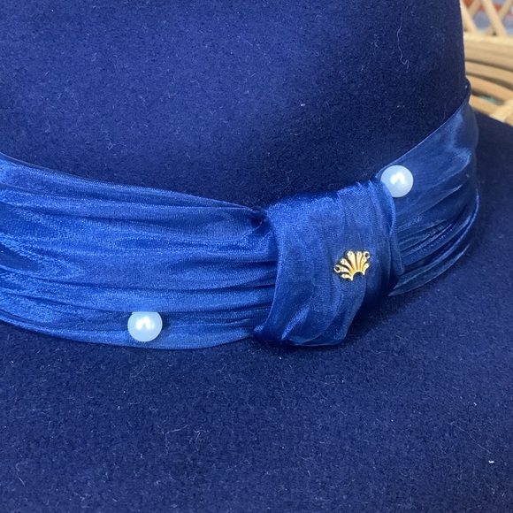 Anthropologie Lele Soughdadi pearl blue rancher hat one size - Picture 2 of 5